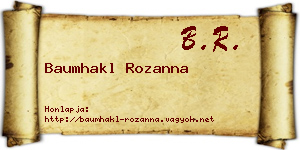 Baumhakl Rozanna névjegykártya